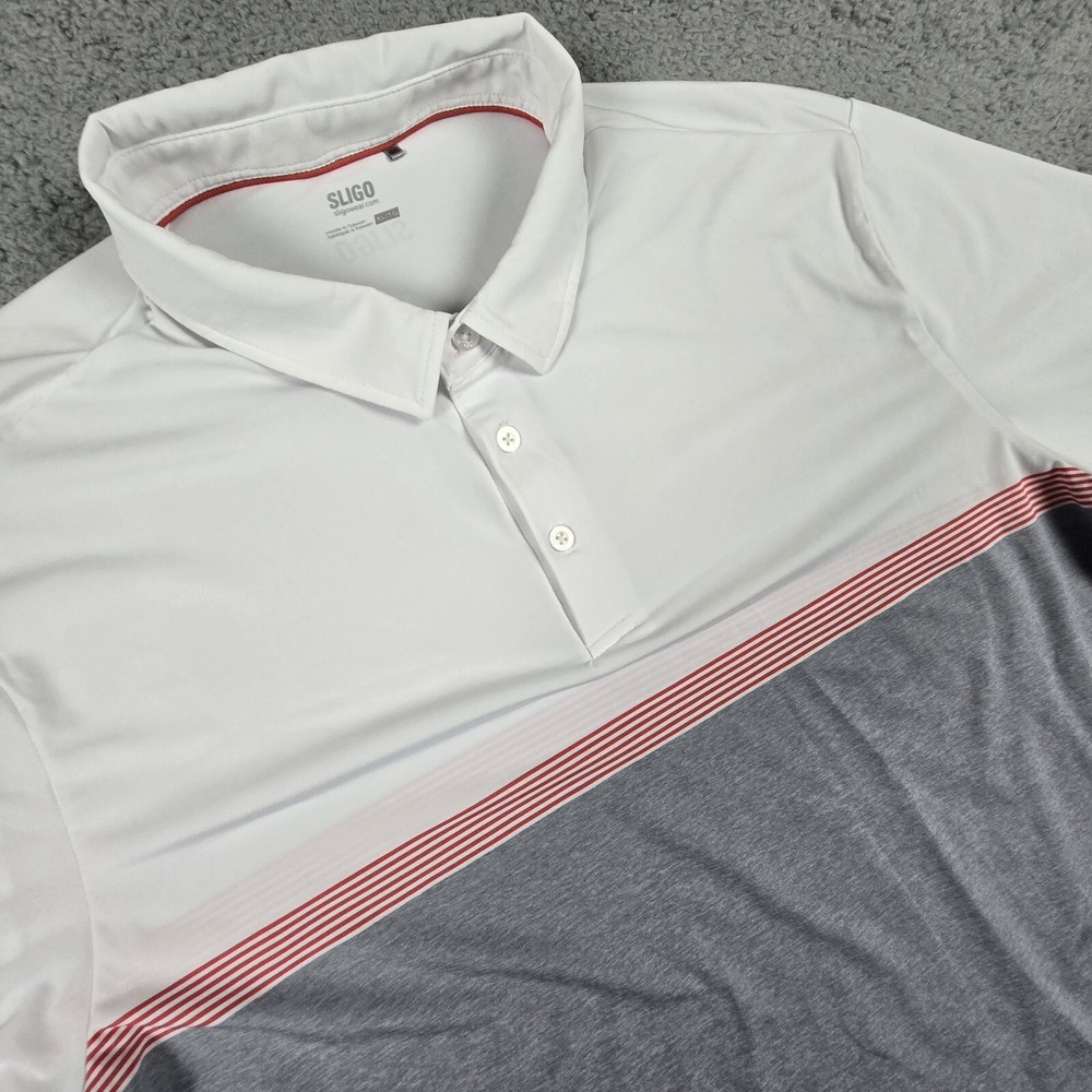 Sligo Golf Polo Shirt Mens XL Performance Stretch‎ Lightweight Moisture Wicking
